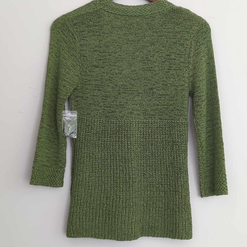 NEW Susan Bristol Vintage Green Cardigan Sweater Size Small Crochet‎ - Picture 5 of 5